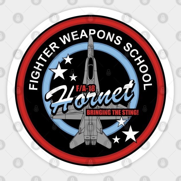 F/A-18 Hornet Fighter Weapons School Sticker by TCP